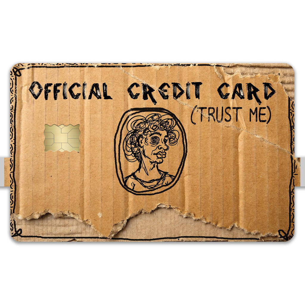 Funny Credit Card Skin 3 Pack Weird Cardboard Trust Me Design Novelty Debit Credit Card Sticker Cover Fits Wallet Cards Vinyl Decal – CCS061