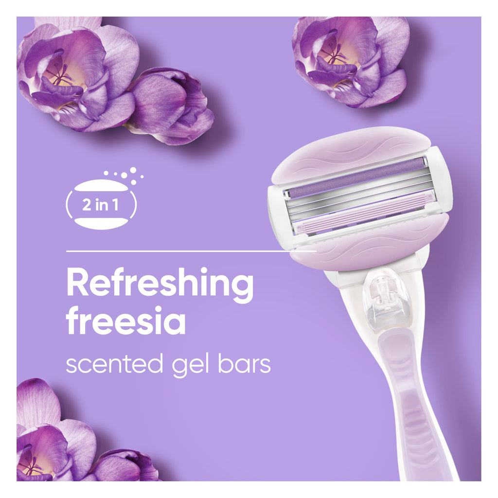 Gillette Venus ComfortGlide Freesia Women's Razor - 1 handle + 2 refills