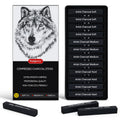 PANDAFLY Compressed Charcoal Sticks, 12 Pack, Soft Medium & Hard
