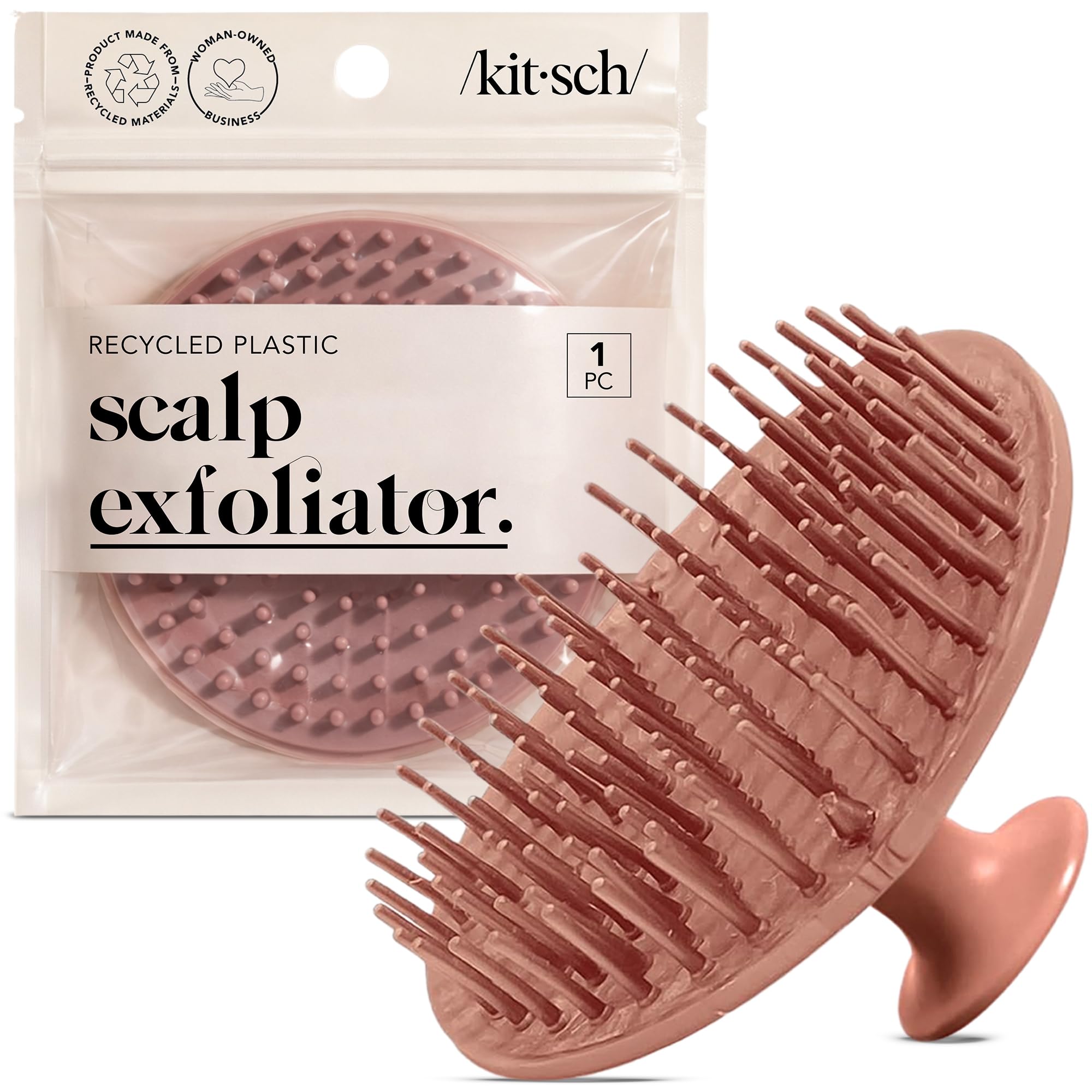 Buy now Kitsch Scalp Massager for Hair Care - Scalp Scrubber, Shampoo Brush & Exfoliator for All Hair Types - Relaxing & Exfoliating - Terracotta at indiglob india