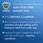 Buy now KRUM Vicks Inhaler, Portable Nasal Inhaler, Non-Medicated, Soothing Vapors to Breathe Easy, Menthol Scent, 2 Inhalers at indiglob india
