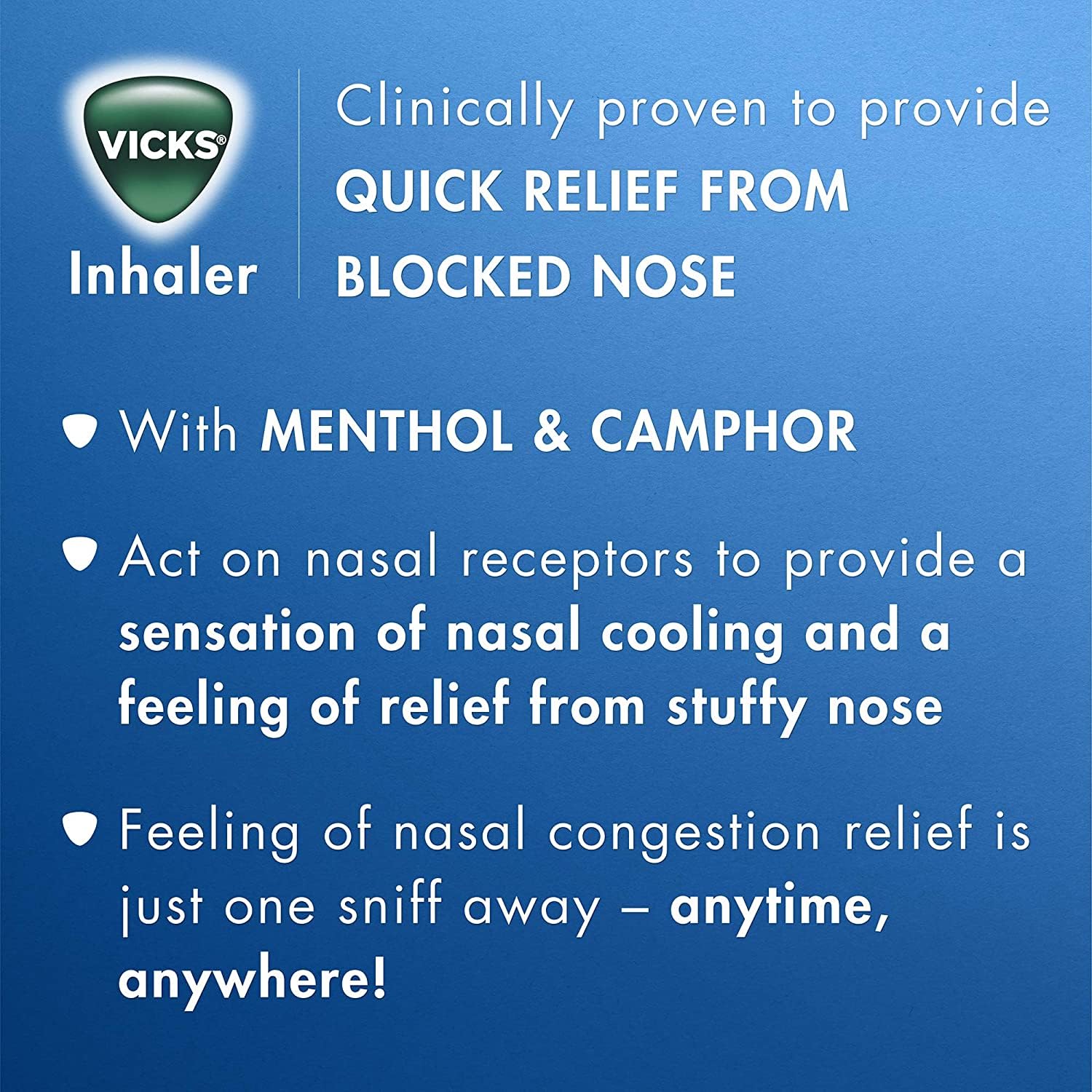 Buy now KRUM Vicks Inhaler, Portable Nasal Inhaler, Non-Medicated, Soothing Vapors to Breathe Easy, Menthol Scent, 2 Inhalers at indiglob india