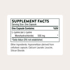 THORNE Lysine, 500 mg Essential L-Lysine Amino Acid, 60 Capsules | Supports Immune Function, Skin & Bone Health, Collagen Formation & Cellular Repair*, Gluten-Free, NSF Contents Certified