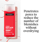 Neutrogena Stubborn Acne Body Wash & Exfoliating Cleanser, 8.5 oz | Salicylic Acid & PHA, Chest & Shoulder Acne Treatment, Gently Clears, Exfoliates & Helps Prevent Breakouts, Fragrance Free