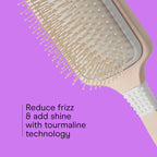 Conair Paddle Hair Brush, Ceramic Wood, with Nylon Bristles, Off White