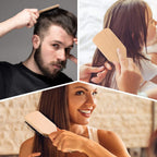 Buy now Hair Brush, 2 Pack Boar Bristle Paddle Hairbrush for Women Men Kids Reducing Frizzy, No More Tangle, Small Travel Brush Tail Comb & Giftbox Included at indiglob india