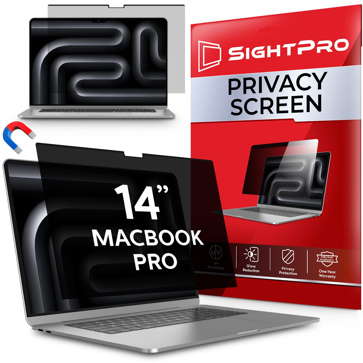 Buy now Magnetic Privacy Screen for MacBook Pro 16 Inch (2019, 2020) Removable Laptop Privacy Filter Shield and Protector MacBook Pro 14 Inch (2021-2025, M1-M5, Pro, Max) at indiglob india