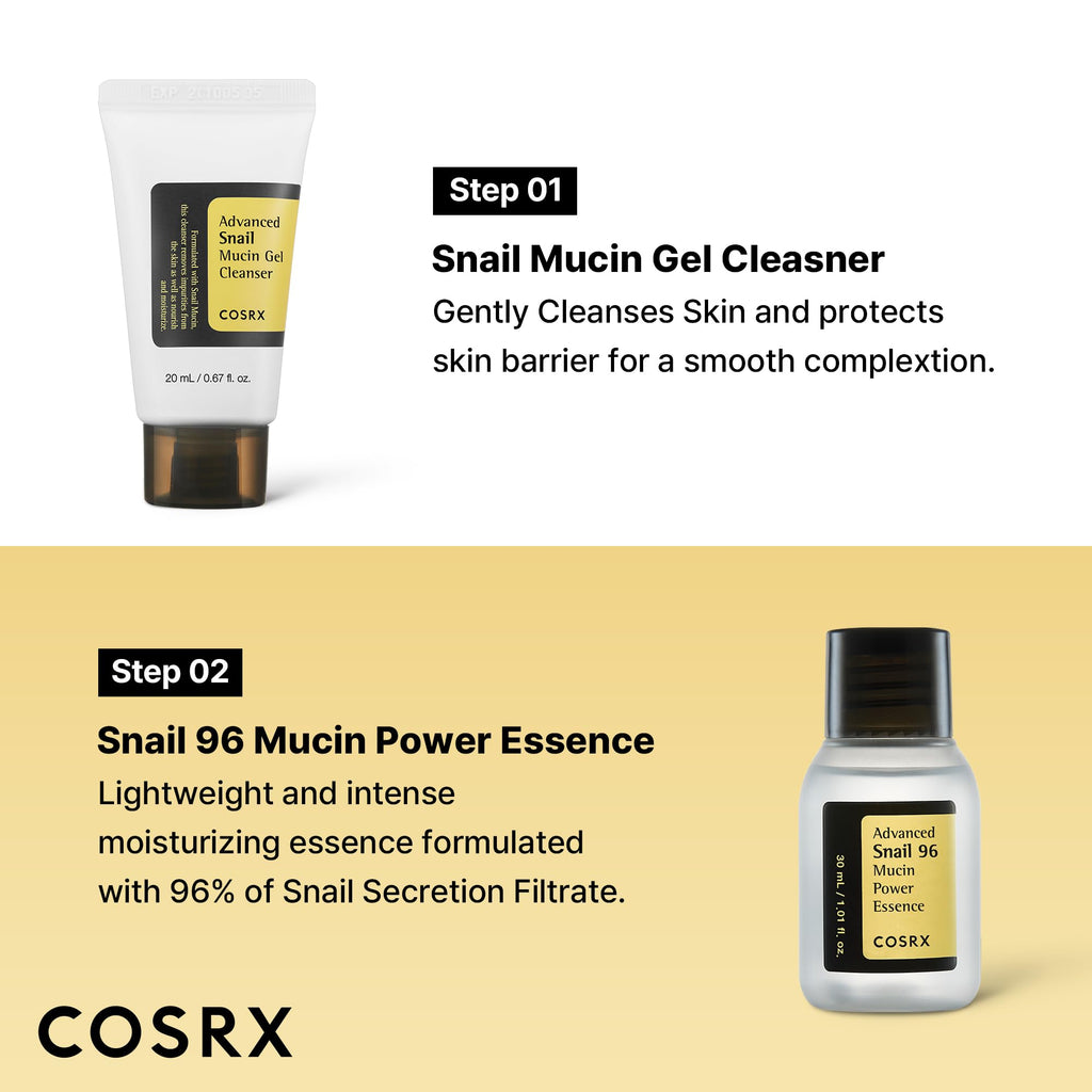 Buy now COSRX All About Snail Mucin Korean Skin Care Set, Mini Travel Essentials, Travel Size Gift Set with Snail Mucin Face Wash, Serum, Moisturizer & Eye Cream, Rejuvenating Kit at indiglob india