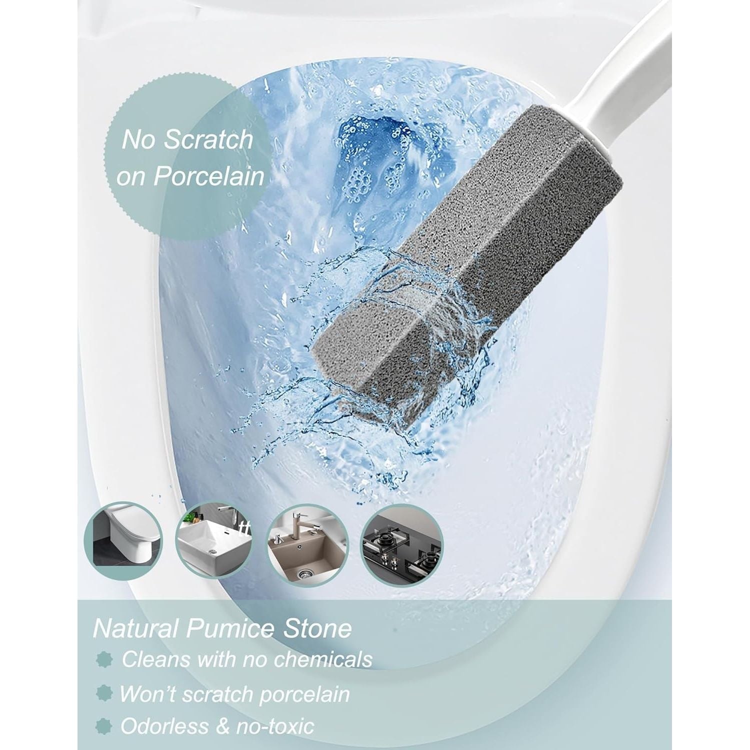 Buy now Pumice Stone Toilet Brush for Cleaning Toilet Bowl with Handle, Pumice Stick for Toilet Cleaning, 2 Pack at indiglob india