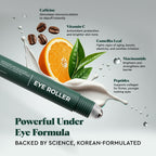 Buy now Wolf Project Under Eye Roller - Korean Beauty, with Caffeine, Vitamin C and Peptides - Energizing Serum for Dark Circles and Puffiness, Fine Lines, Wrinkles - Gel-Based Brightening Cream at indiglob india