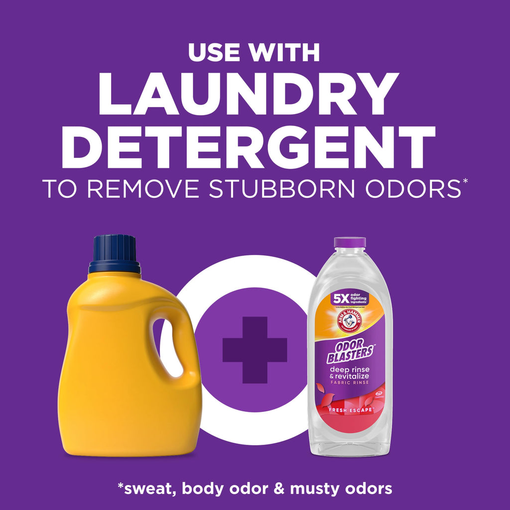 ARM & HAMMER Odor Blasters Fabric Rinse, Fresh Escape Scent, 50 Fl Oz