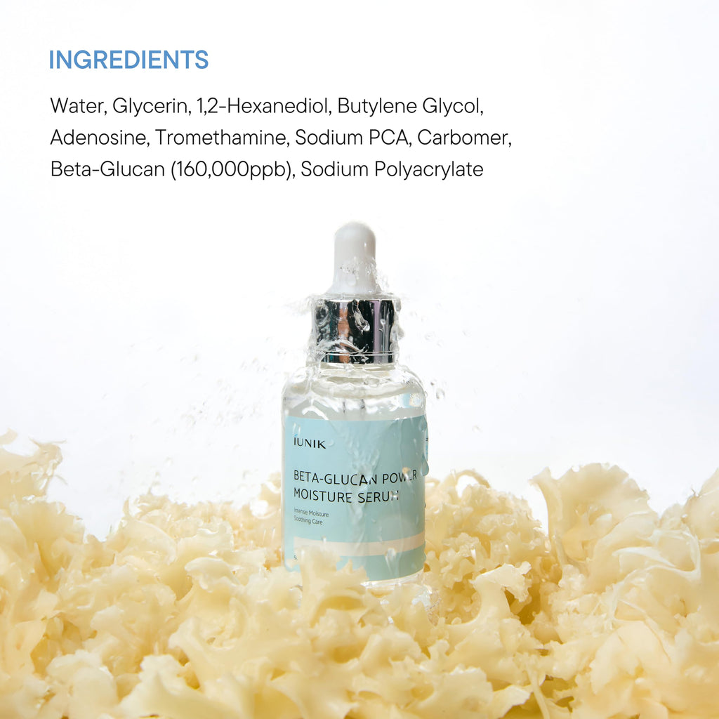 Buy now IUNIK Beta-Glucan Power Deep Moisture Vegan Serum Intense Hydration Mushroom Yeast Extracts Naturally-derived - Dry Mature Sagging Sensitive Skin Cell Regenerating Lifting Korean Skincare at indiglob india