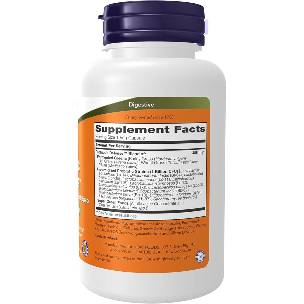 Buy now NOW Foods Supplements, Probiotic Defense, Probiotic Blend in a Whole Food Base with 1 Billion Organisms, 90 Veg Capsules at indiglob india