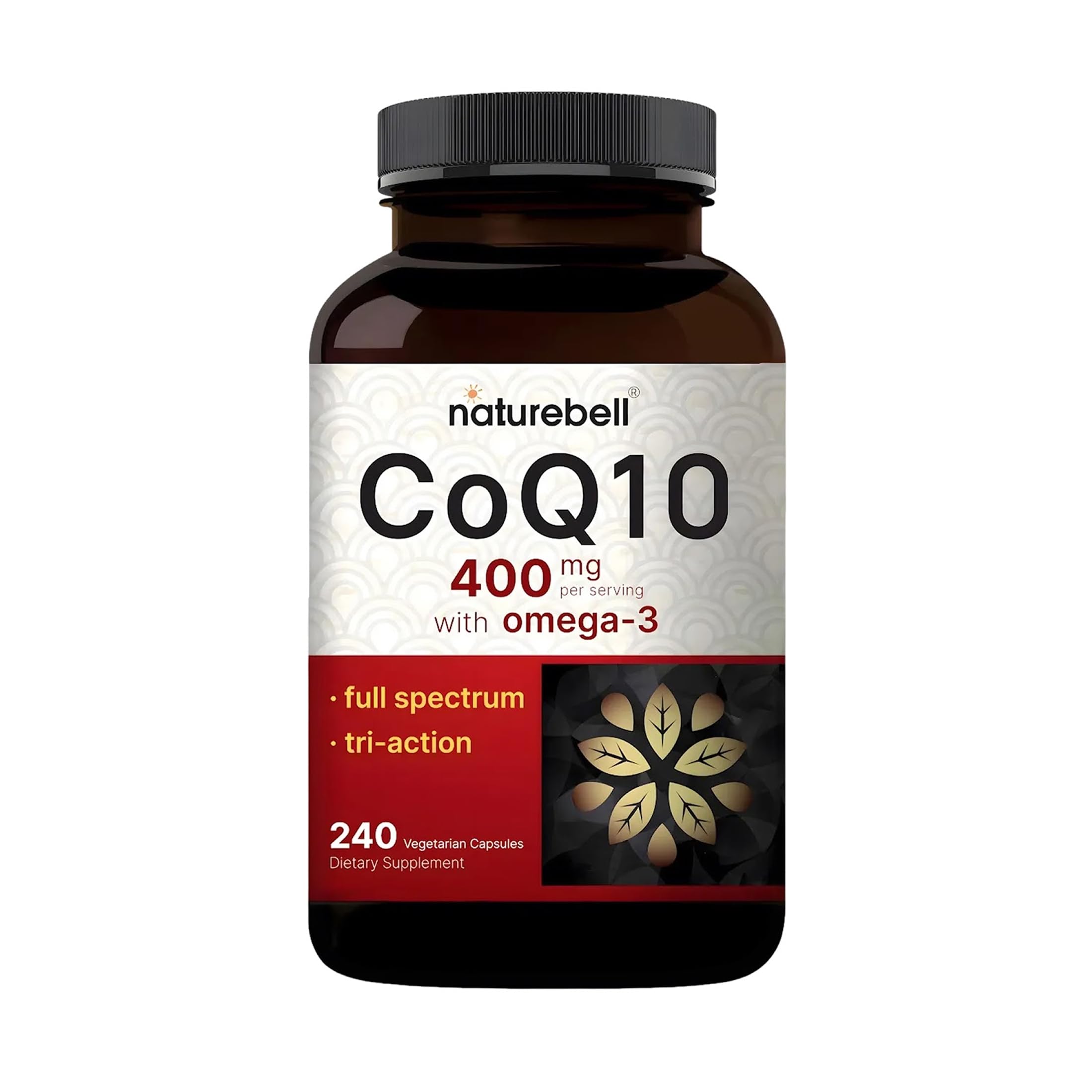 NatureBell CoQ10 400mg with Omega-3-240 Capsules - Antioxidant Supplement for Heart Health Support - Supports Cellular Energy* - Extra Strength Coenzyme Q10-3rd Party Tested