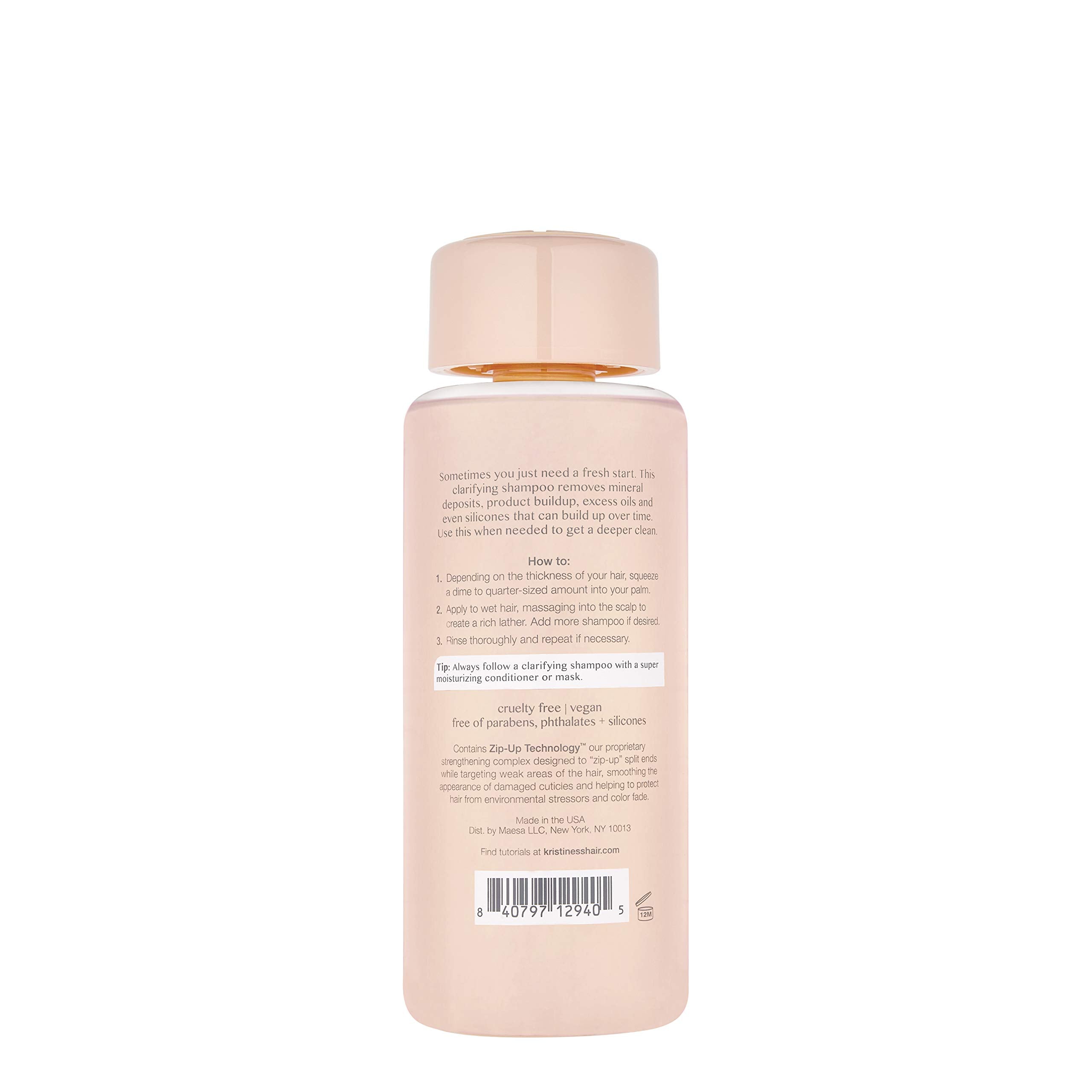 Kristin Ess Deep Clean Clarifying Shampoo for Oily Hair & Build Up | Detox Purifying + Cleansing Oily Hair Treatment - Sulfate Free + Vegan - Product for Thick, Curly + Color Treated Hair