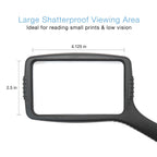 Buy now MagniPros Jumbo Size Magnifying Glass Wide Horizontal Lens(3X Magnification)- Shockproof Housing & Scratch Resistant Design W/Large Viewing Area Ideal for Reading Small Prints & Low Vision at indiglob india