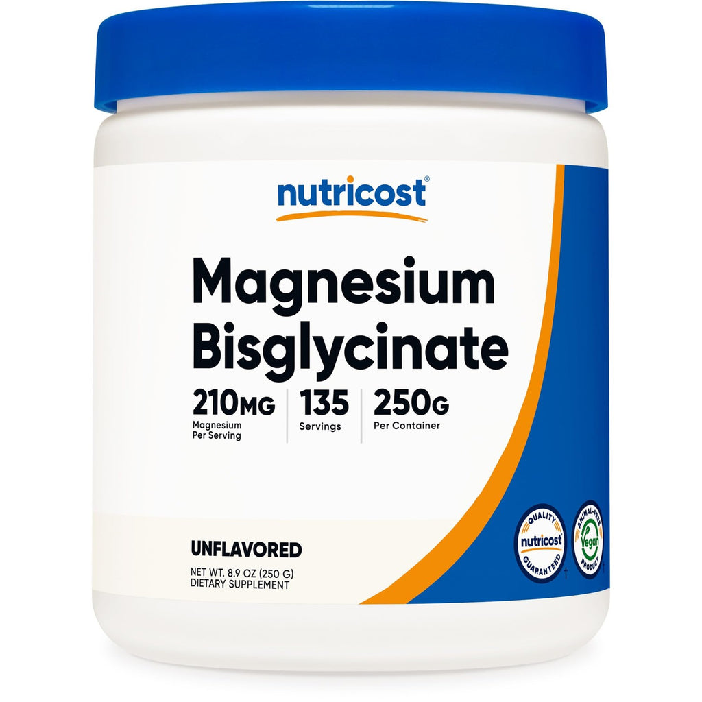 Nutricost Magnesium Bisglycinate Powder (Unflavored) 250 Grams, Vegan