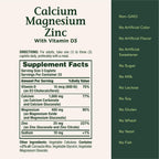 Nature's Bounty Calcium Magnesium & Zinc Caplets, 100 Count
