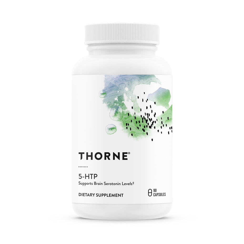 THORNE 5-HTP, 100 mg 5-Hydroxytryptophan & Active Vitamin B6, 90 Capsules | Supports Healthy Serotonin Levels, Restful Sleep, Positive Mood & Stress Management*, Gluten-Free, NSF Contents Certified