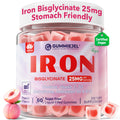 Iron Gummies for Women 25mg Plus Vitamin C, Beet Root, Vitamin B12, Folate for Iron Deficiency, Anemia, Energy Boost, Sugar Free Iron Supplement, Non-Constipating, No After Taste, 60 Cts