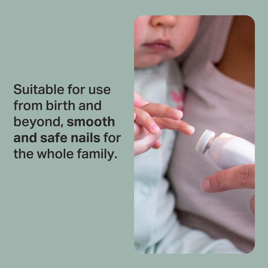 Tommee Tippee Electric Baby Nail File & Clipper, Battery-Powered