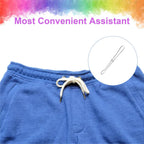 4 Pcs Bodkin Drawstring Threaders,Metal Drawstring Threader Tweezers Easy Quick Insert Drawstring DIY Rope Threader Clip Bodkin Sewing Tool for Sweatpants,Hoodies,Swim Trunks