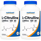 Nutricost L-Citrulline (2500mg) 60 Servings, 120 Tablets | 1250mg Per Tablet, GMO-Free and Gluten Free