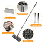SetSail Floor Scrub Brush with Scraper and Stiff Bristle, Grey&Orange