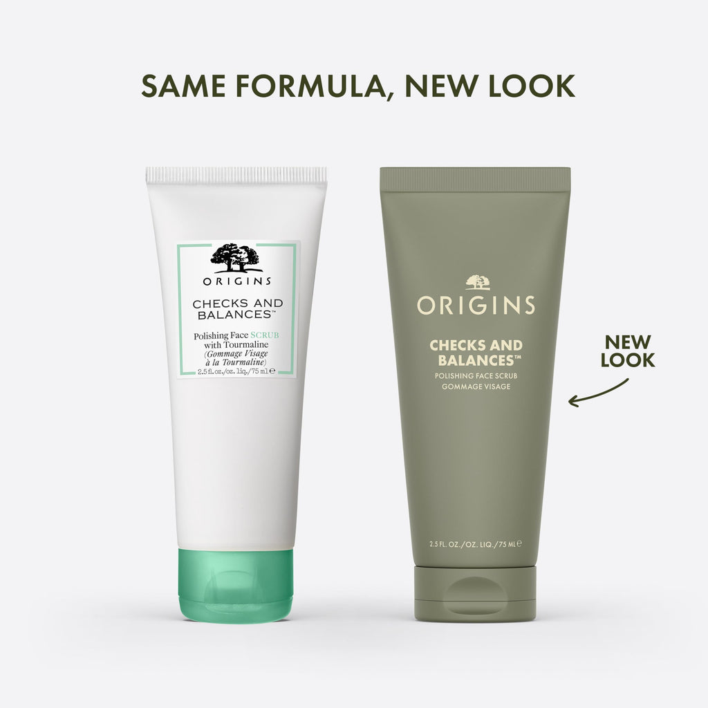 Origins Checks and Balances Polishing Face Scrub | Gently Exfoliates to Smooth Skin & Visibly Minimize Pores | With Bamboo, 2.5 Fl Oz