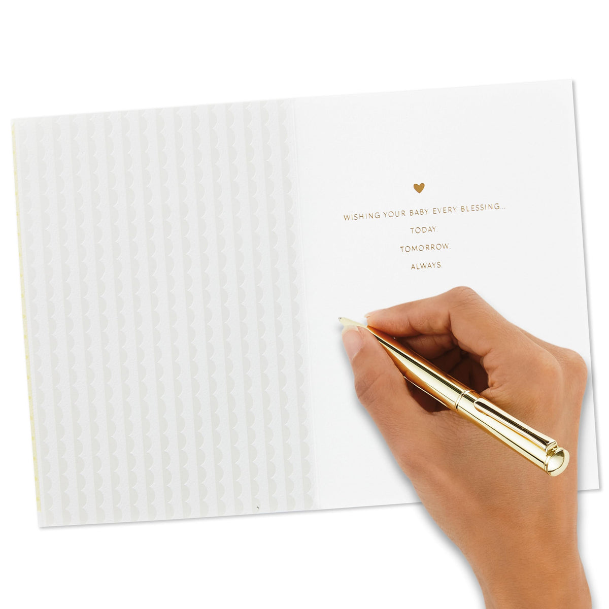 Hallmark Signature Baptism Card (Cross, Flowers, Surrounded by Love)