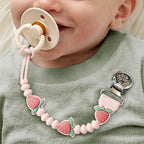 Itzy Ritzy Silicone Pacifier Clip, Baby Pacifier Holder Clip (Strawberry)