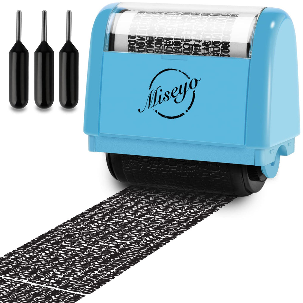 Buy now Miseyo Wide Identity Theft Protection Roller Stamp Set - Yellow (3 Refill Ink Included) at indiglob india