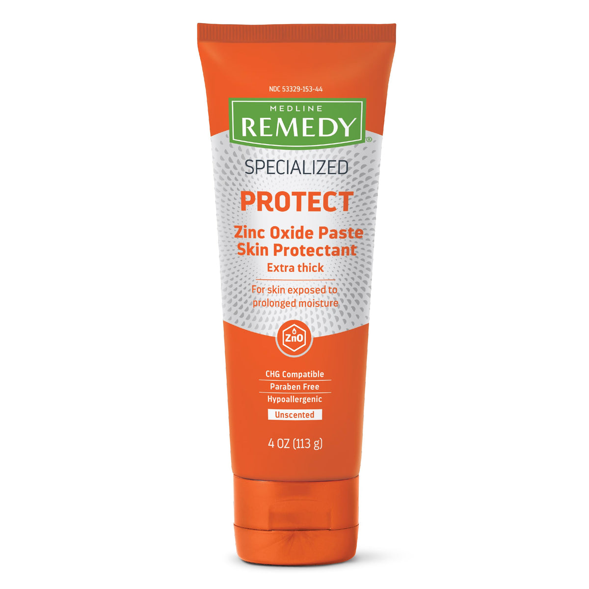 Medline Remedy Specialized Extra Thick Zinc Skin Paste (4 oz), Unscented, Micronized Zinc Oxide, Incontinence Cream, Diaper Rash, Barrier, Nourishing, Soothes Irritation, Wetness Protection