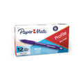 Paper Mate Profile Retractable Ballpoint Pens, Bold Point (1.4mm), Purple Ink, 12 Count - Journaling, Teacher Supplies, Note-Taking