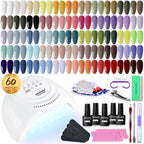 Buy now JODSONE 36 PCS Gel Nail Polish Set-32 Colors Gel Polish Kit Base Coat Glossy Matte and Glitter Top Coat Nail Polish Set Green Blue Red Pink Collection Gifts for Women at indiglob india