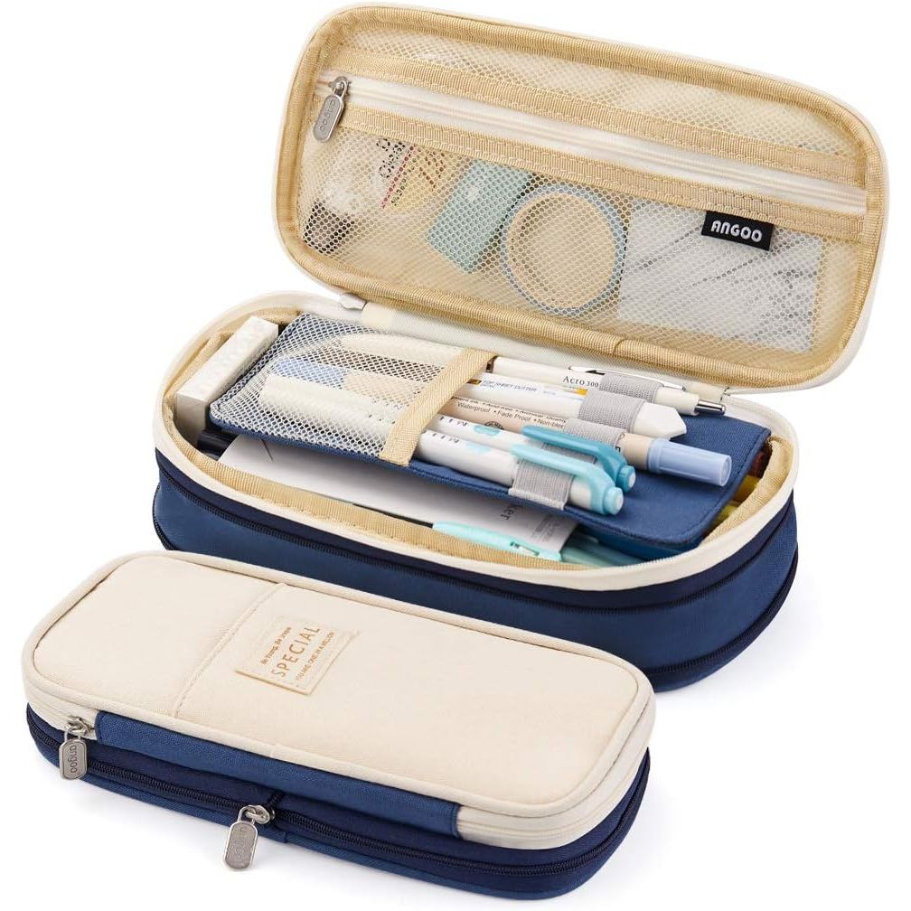 Buy now EASTHILL Big Capacity Pencil Pen Case Office College School Large Storage High Capacity Bag Pouch Holder Box Organizer Light Blue Blue at indiglob india