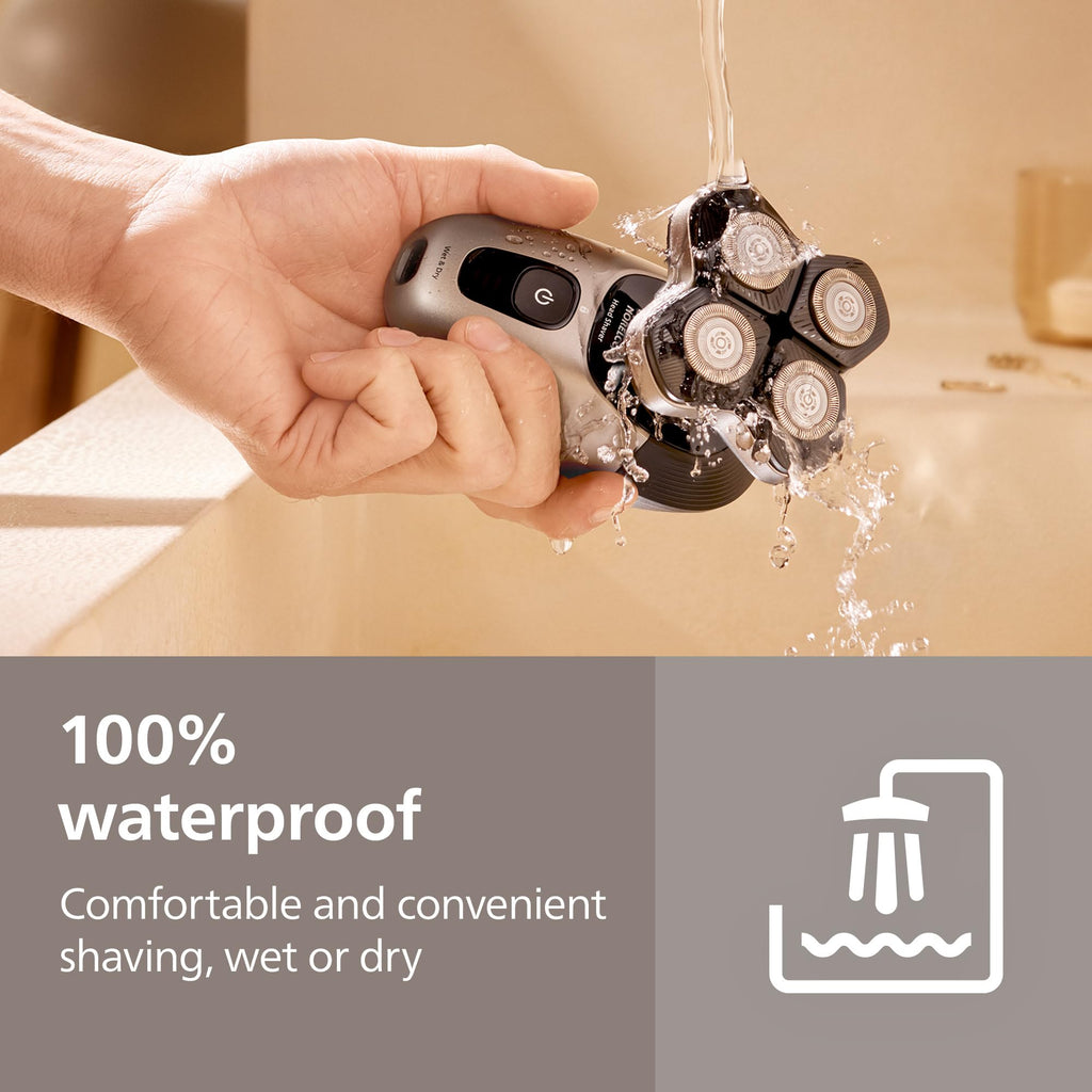 Philips Norelco Head Shaver Pro 9000 Electric Shaver, Clean & Gentle Shave | Electric Shaver for Men and Women, 360° Flexing Head, ComfortCut Blades, PowerAdapt Sensor, 90-Min Runtime, HS9980/40