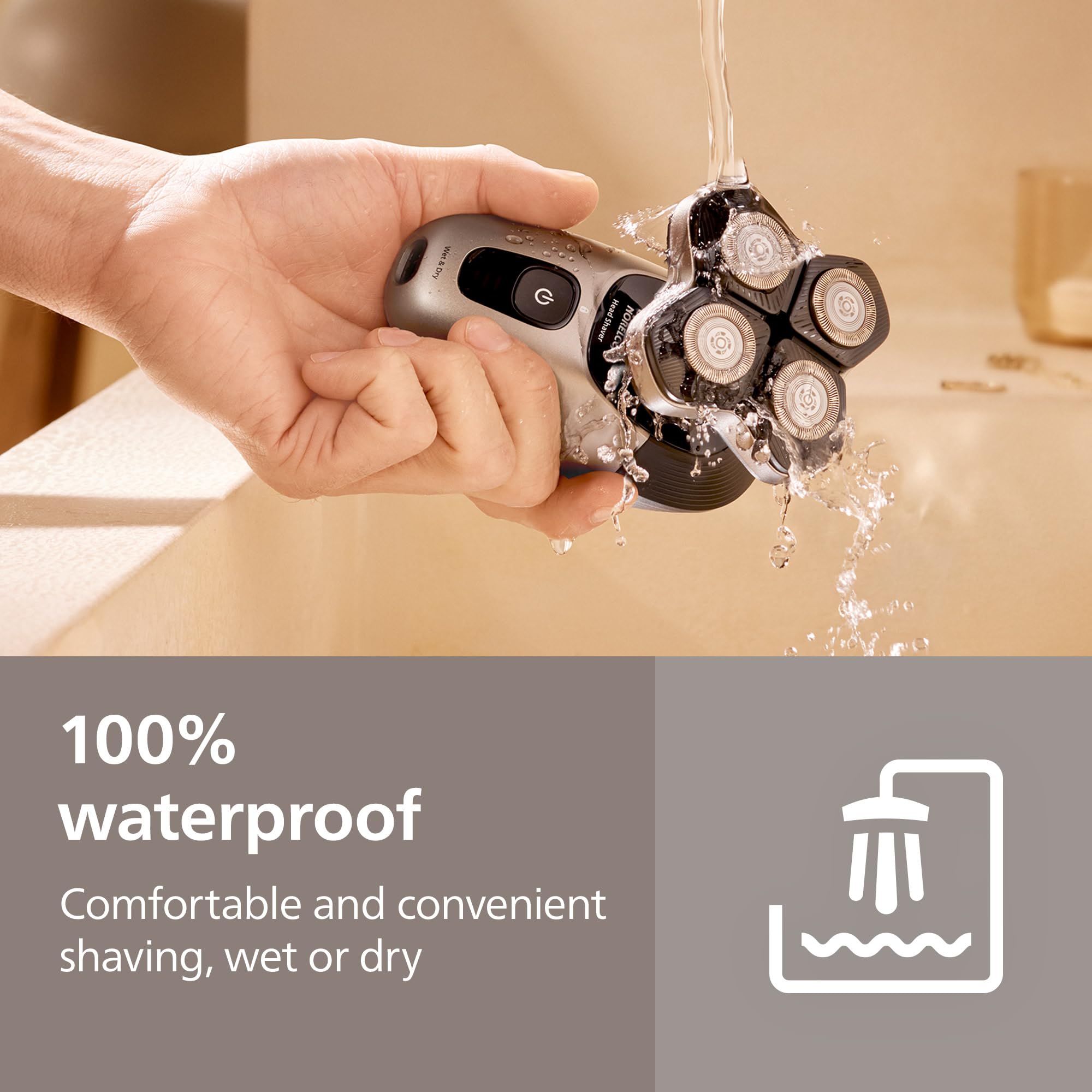 Philips Norelco Head Shaver Pro 9000 Electric Shaver, Clean & Gentle Shave | Electric Shaver for Men and Women, 360° Flexing Head, ComfortCut Blades, PowerAdapt Sensor, 90-Min Runtime, HS9980/40