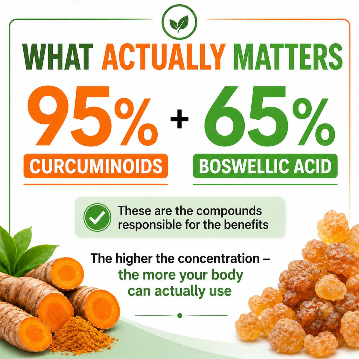 Turmeric Boswellia Extract Supplement 2000 mg – Extra Strength Boswellia Serrata with Turmeric Curcumin - 95% Curcuminoids with Boswellia Extract Capsules - Standardized High Potency - Made in USA