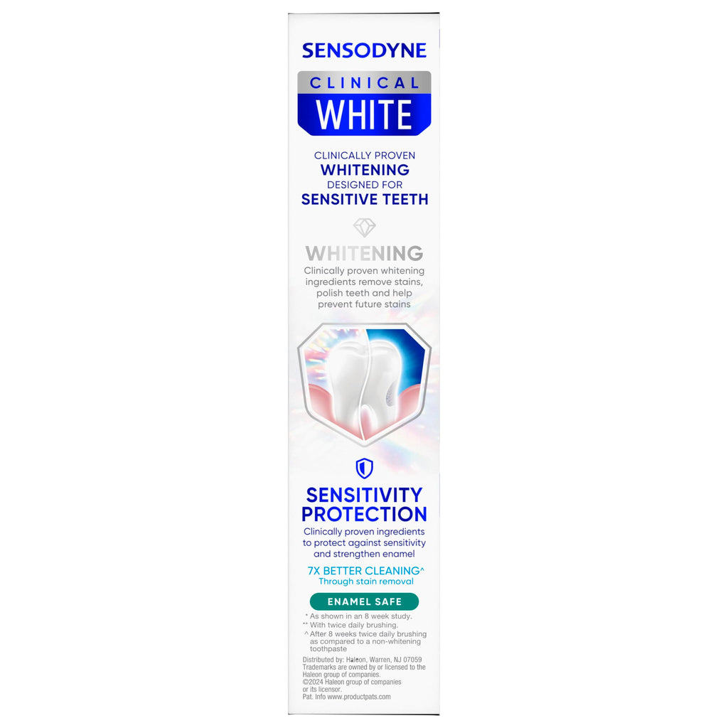 Sensodyne Clinical White Intensive Clean Toothpaste, 3.4 oz (3 Pack)