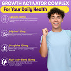 Height Growth Gummies for Kids & Teens - Natural Vitamin Growth Supplement