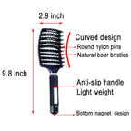 Buy now PERFEHAIR Natural Boar Bristle Hair Brush - Curved Vented Detangling Blow Dry Brush for Women Long, Thick, Thin, Curly Hair at indiglob india