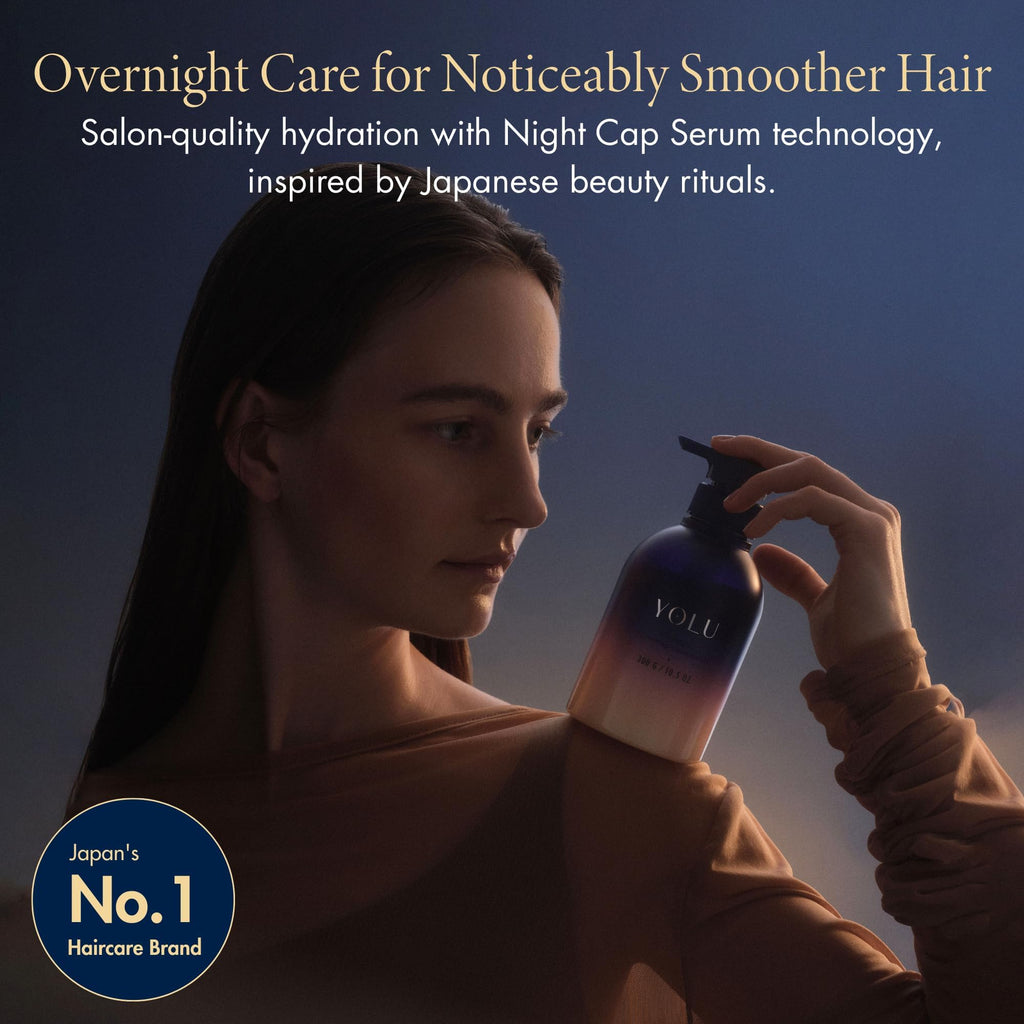 YOLU - Night Repair Shampoo and Conditioner Set - Japanese Hair Care for Damaged Hair - Sulfate Free, Frizz Control & Hydrating with Neroli & Jasmine Fragrance - 10.1 fl oz / 10.5 oz