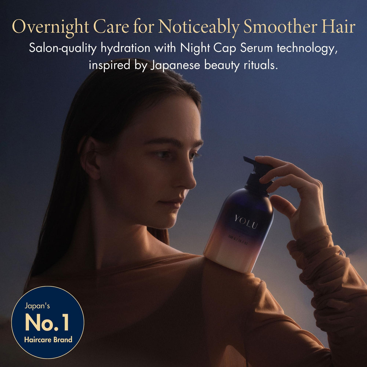 YOLU - Night Repair Shampoo and Conditioner Set - Japanese Hair Care for Damaged Hair - Sulfate Free, Frizz Control & Hydrating with Neroli & Jasmine Fragrance - 10.1 fl oz / 10.5 oz