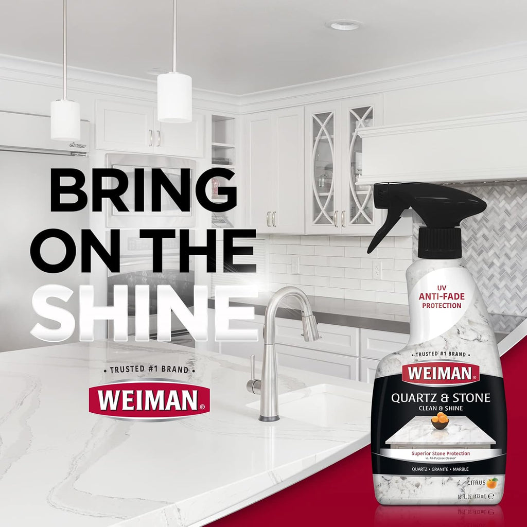 Buy now Weiman Quartz Countertop Cleaner and Polish (2 Pack w/Micro Towel) Clean and Shine Your Quartz Countertops Islands and Stone Surfaces with Ultra Violet Protection at indiglob india