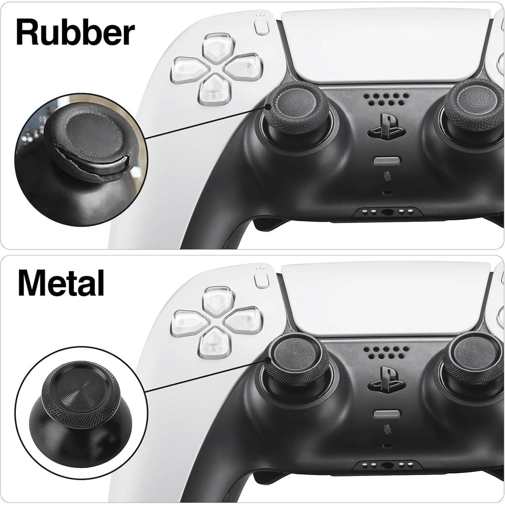 Buy now TOMSIN Metal Thumbsticks Replacement Kit for PS5 Controller – Aluminum Joysticks Accessories Compatible with PlayStation 5 Controller (Black) at indiglob india