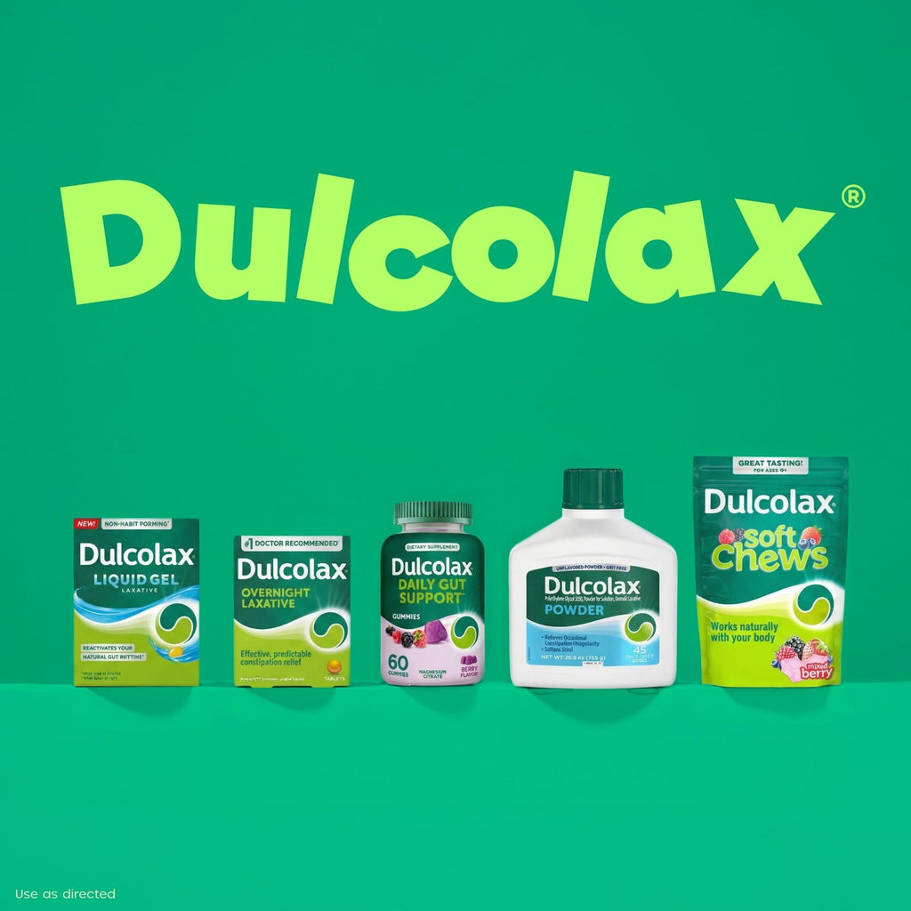 Dulcolax Daily Gut Support Gummies, Magnesium Formula, Stimulant-Free, Berry Flavor, 60 Count