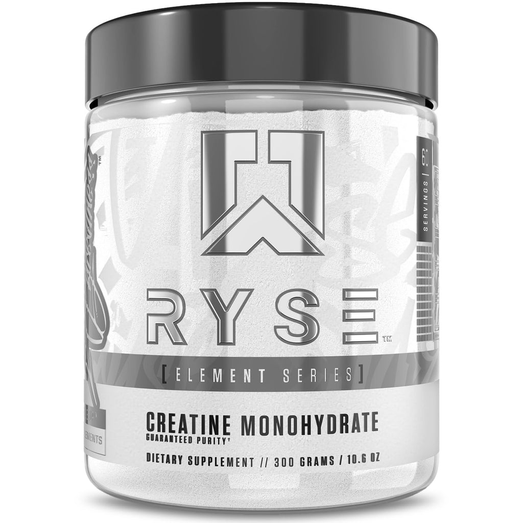 Ryse Creatine Monohydrate Powder - Unflavored - Supports Men & Women Lean Muscle Growth, Strength, Power, and Endurance - Helps Reduce Fatigue and Improve Workout Recovery - 100 Servings