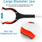 Buy now Upgrade Grabber Reacher Tool, 360Â° Rotating Head, Wide Jaw, 32" Foldable, Lightweight Trash Claw Grabbers for Elderly, Reaching Tool for Trash Pick Up Stick, Litter Picker, Arm Extension (Orange) at indiglob india