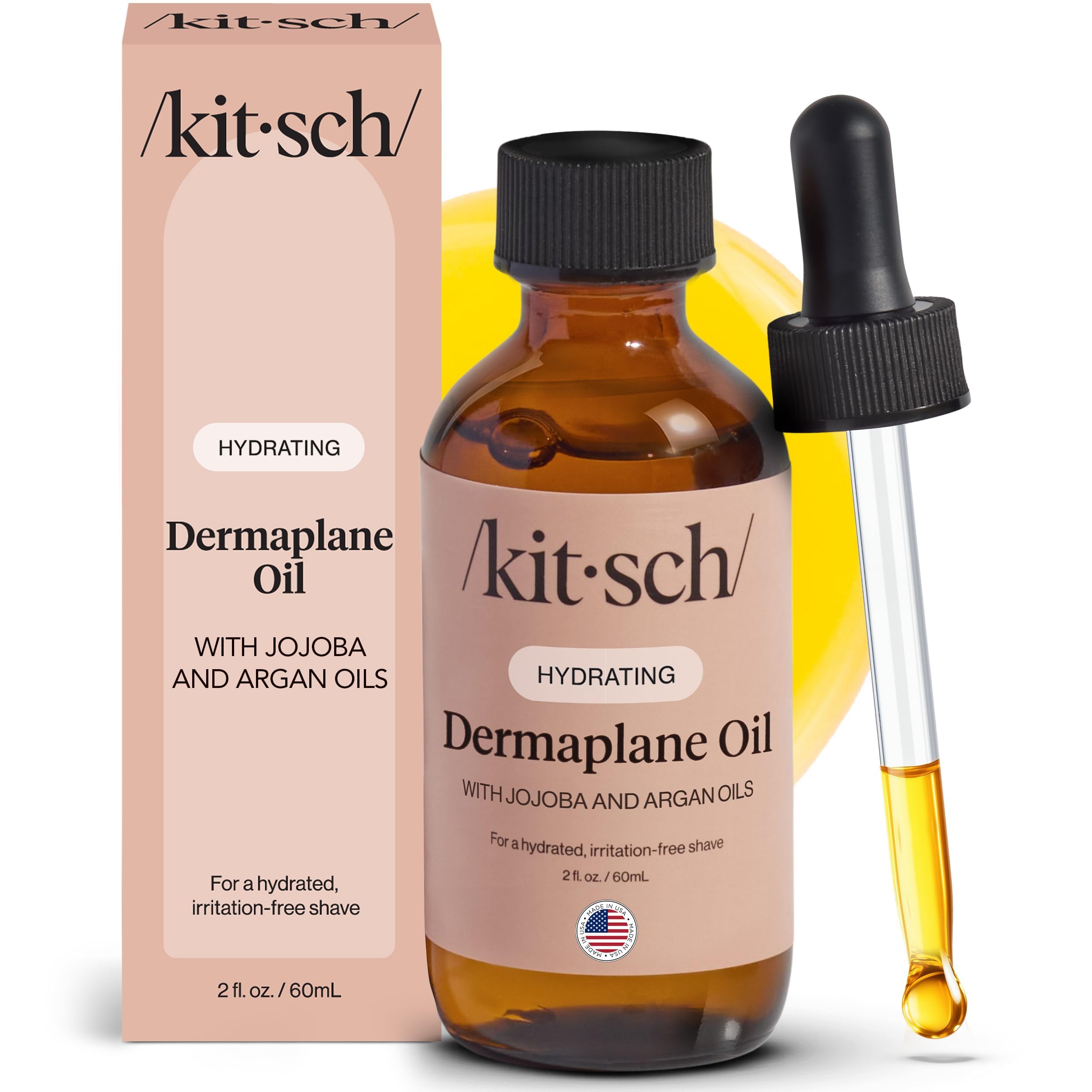 Buy now Kitsch Dermaplane Face Oil with Jojoba & Argan Oil â€“ Hydrating Facial Formula for Dermaplaning Tool, Gua Sha & Razor Use â€“ Irritation-Free Shave Oil for Soft, Radiant Skin â€“ 2oz at indiglob india